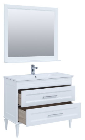 Фото комплект мебели aquanet бостон м 100 белый (лит. мрамор)