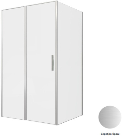 Фото душевой угол allen brau priority 3.31008.ba + 3.31020.ba 120*100*200 см, профиль серебро браш