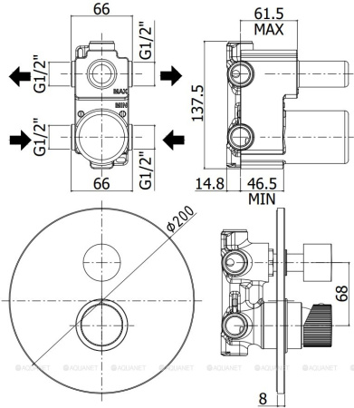 Фото встраиваемый смеситель для ванны и душа paffoni jo jo018no, черный матовый