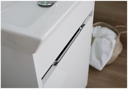 Фото тумба подвесная с раковиной aquanet дувр 45 белый