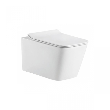 Фото унитаз подвесной безободковый bravat manno c21201uw-rus белый, сиденье микролифт