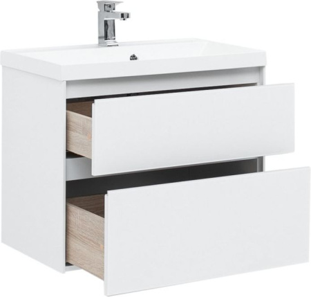 Фото комплект мебели aquanet гласс 80 белый