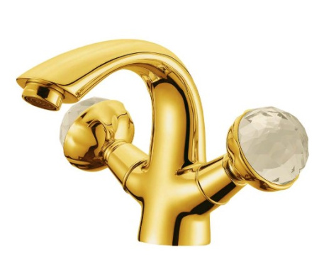 Фото смеситель для раковины boheme imperiale presente 331, золото