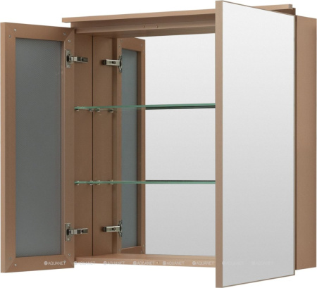 Фото зеркало-шкаф de aqua алюминиум 80 медь