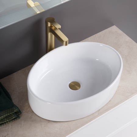 Фото раковина накладная belbagno bb1049 51*36,5 см, белая