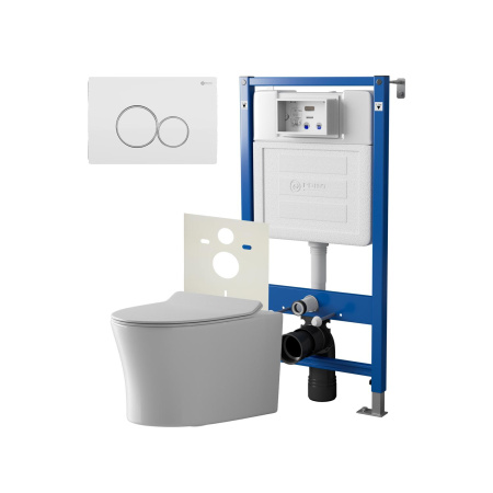 Фото сет: инсталляция point элемент pn45120 + клавиша виктория белая/хром pn44061wc + унитаз вега pn41711