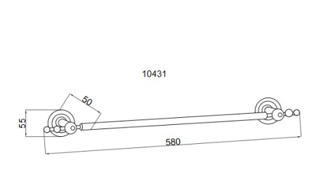 Фото держатель для полотенца boheme brillante 10431, хром
