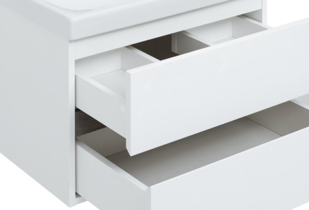 Фото комплект мебели aquanet беркли 60 белый/дуб рошелье (зеркало дуб рошелье)