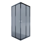 Фото душевой угол alex baitler ab144-b90 90*90*200 см, профиль черный/стекло тонированное