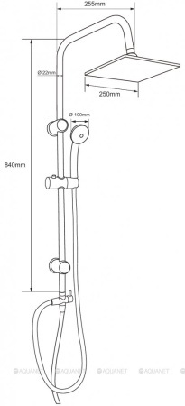 Фото душевая колонна aquanet passion s af300-70-s-b, черный
