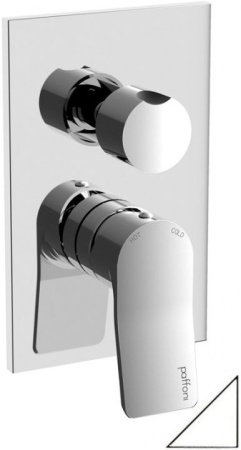 Фото встраиваемый смеситель для ванны и душа paffoni tilt ti018bo/m, белый матовый