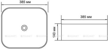 Фото раковина накладная aquanet city-1 38,5*38,5 см, белая