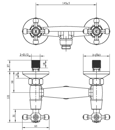 Фото смеситель для душа boheme tradizionale oro 294, золото