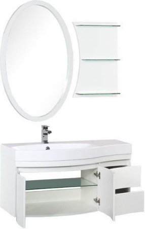 Фото комплект мебели aquanet опера 115 l белый (2 дверцы 2 ящика)