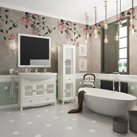 Фото тумба напольная opadiris омега 85 см, слоновая кость