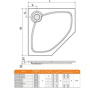 Фото душевой поддон cezares tray-s-p-100-56-lt 100x100 пятиугольник
