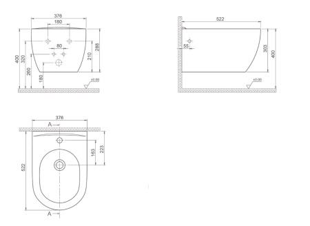Фото биде подвесное boheme bianca 964-w, белый глянец