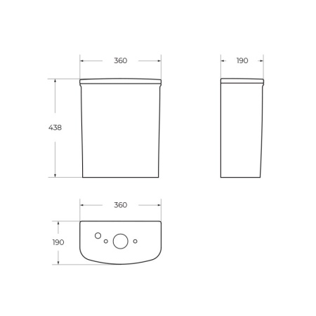 Фото бачок для унитаза belbagno prado bb10150t, белый