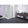Фото душевой уголок parly zq121 l матовое стекло  / хром 120x80