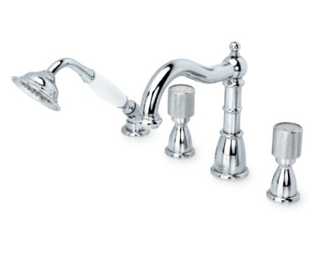 Фото смеситель на борт ванны boheme royal crystal 396-royal/crst, хром