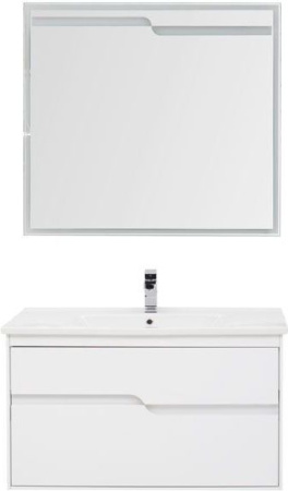 Фото комплект мебели aquanet модена 100 белый