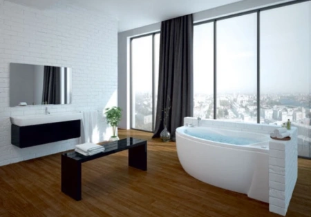 Фото акриловая ванна aquatek бетта правая 170*95 см, белая