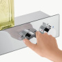 Фото смеситель с термостатом hansgrohe showertablet 13109400 для ванны белый/хром
