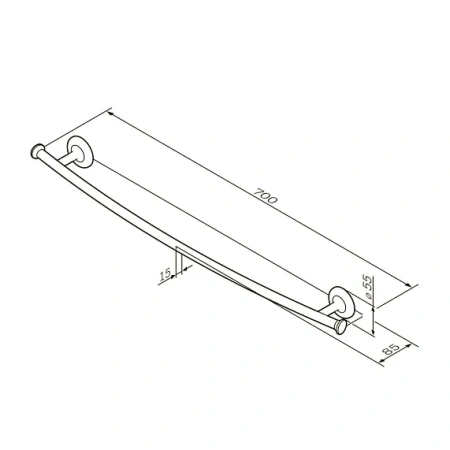 Фото полотенцедержатель am.pm like a80346400 70 см, хром