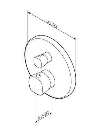 Фото смеситель для ванны и душа am.pm spirit v2.1 термостат, хром