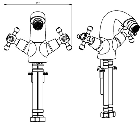 Фото смеситель для биде boheme satine 316-st, бронза