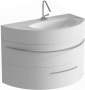 Фото тумба подвесная с раковиной de aqua эскалада 100 r белый 