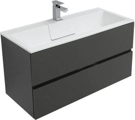 Фото комплект мебели aquanet алвита 100 серый антрацит