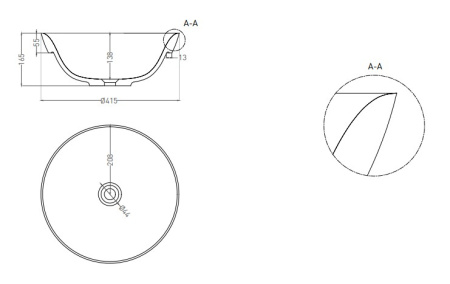 Фото раковина salini s-stone marea 03 1802203mrf, матовая покраска по ral полностью