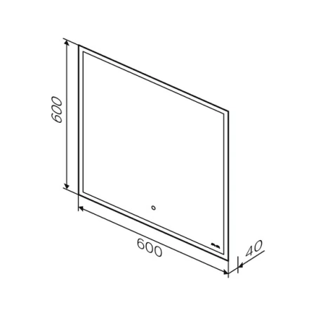 Зеркало с LED-подсветкой Am.Pm Spirit 2.0 M71AMOX0601SA 60*60 см