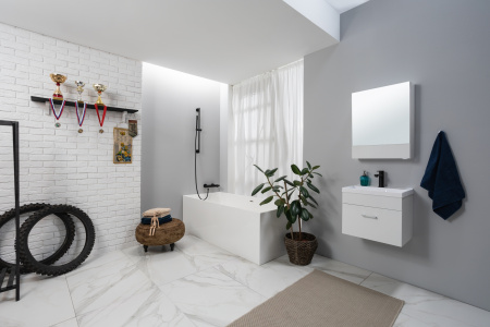 Фото зеркало-шкаф aquanet нота 50 белый