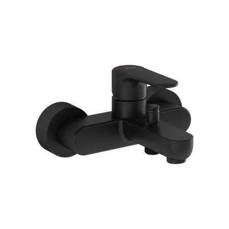 Фото смеситель для ванны vitra root round a4272536exp, черный матовый