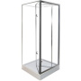 Фото душевой уголок ceruttispa bella zqd91t хром / прозрачное стекло 90х90