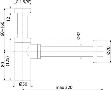 Фото сифон для раковины boheme imperiale 608-2, золото