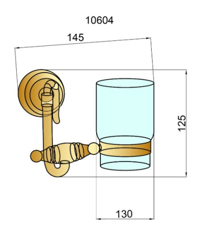Фото стакан настенный boheme medici 10604, бронза