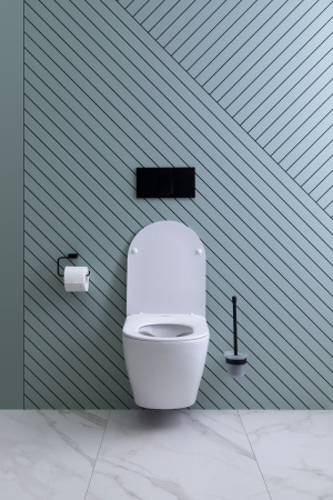 Фото унитаз подвесной безободковый aquanet rimless cetus 2.0 w lx-1901 белый, сиденье микролифт