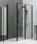 Фото душевой угол allen brau priority 3.31012.bba + 3.31015.bba 140*80*200 см, профиль черный браш