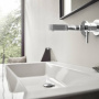 Фото смеситель hansgrohe finoris 76051000 для раковины встраиваемый хром с д/к