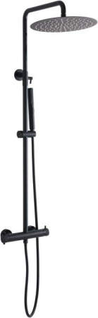 Фото душевая колонна allen brau fantasy 5.11001-31 термостат, черный матовый