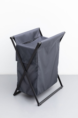 Фото корзина для белья allen brau priority 00312049, черный/серый