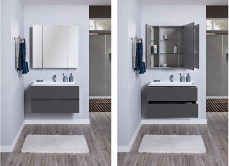 Фото комплект мебели aquanet алвита 80 серый антрацит