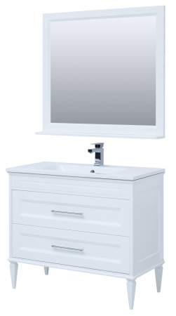 Фото комплект мебели aquanet бостон м 100 белый (лит. мрамор)