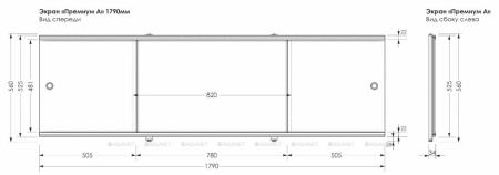 Фото фронтальная панель раздвижная aquanet premium 179 см, 00273293
