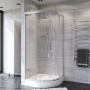 Фото душевой угол am.pm gem 100*100 см, профиль хром/стекло прозрачное