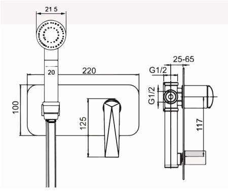 Фото гигиенический душ boheme venturo 377, хром