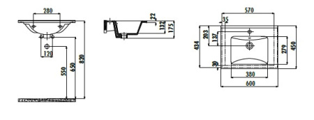 Фото раковина мебельная creavit 60*45 см su060-00cb00e-0000, белая